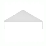 Acoperiș de schimb pentru cort 12x6 m, PVC ignifugat 480 g/mp, alb, prindere cu scai