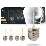 Set 5 becuri LED COB E27 pentru ghirlande, 1W, 60 lm, alb cald 2700K