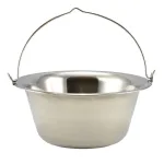 Ceaun din inox 10 L, 37 cm, cu toartă – pentru foc deschis și plită