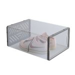 Cutie depozitare încălțăminte XL transparentă, 36x25x19 cm, cu capac, stivuibilă