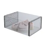 Cutie depozitare încălțăminte XL transparentă, 36x25x19 cm, cu capac, stivuibilă