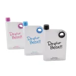 Flacon plat 380 ml pentru geanta de laptop, fara BPA, 3 culori