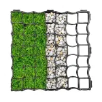 Grilă pentru parcare și terasamente 50x50 cm, 250 t/mp, polipropilenă, negru