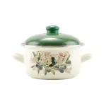 Oală emailată Oliva cu capac, 18 cm, 2,4 L – compatibilă cu inducție