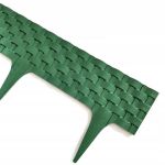 Palisadă decorativă pentru grădină, aspect ratan, verde, 20x82 cm, montaj ușor