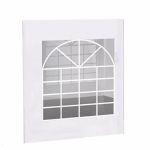 Perete lateral pentru cort 2x2,6 m, cu fereastră, PVC ignifug 480 g/mp, alb