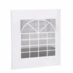 Perete lateral pentru cort 2x2,6 m, cu fereastră, PVC ignifug 480 g/mp, alb