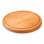 Placă de tăiat rotundă din lemn natural, 19 cm – pentru bucătărie și servire