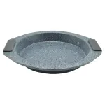 Tavă rotundă antiaderentă din oțel, 26,6 cm, cu mânere din silicon