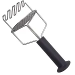 Zdrobitor de cartofi din inox cu mâner cauciucat și suprafață dublă, 24,5 cm