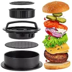 Presă pentru hamburgeri și chiftele din plastic, 12,5 cm, cu formă pentru umplut