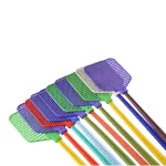 Set 10 palete pentru muște din plastic rezistent, culori mixte, 46,5 cm