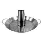 Suport metalic pentru pui întreg, tip Kamado M-L, 30 x 36 cm, cu mânere