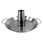 Suport metalic pentru pui întreg, tip Kamado M-L, 30 x 36 cm, cu mânere