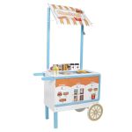 Toneta pe roti pentru inghetata, 2 sertare, accesorii incluse, roti mobile, 68x31.5x118 cm, mdf