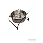 Bol din inox pentru pisici și câini, 0,7 L (14 cm) cu suport stabil
