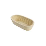 Coș oval din rattan pentru fermentare pâine 28x14x7 cm, cu husă bumbac