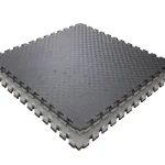 Covoraș puzzle XXL din spumă EVA 100x100 cm, 2 cm, antiderapant, negru/gri