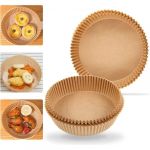 Hârtie de copt pentru AirFryer rotundă 20 cm, set 50 bucăți, margini înalte