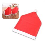 Husă pentru scaun de Crăciun, universală, elastică, roșu-alb, 60 x 50 cm