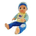 Păpușă bebeluș interactivă care face pipi, băiețel, 40 cm, cu olită și accesorii