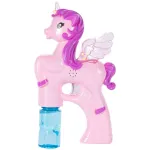 Pistol de baloane de săpun Unicorn cu lumini și muzică, pe baterii
