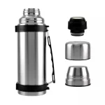 Termos turistic din inox 1100 ml cu 2 pahare, Perfect Home