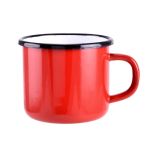 Cană emailată 1 L din oțel inoxidabil, ideală pentru drumeții și servire