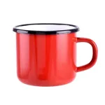 Cană emailată 1 L din oțel inoxidabil, ideală pentru drumeții și servire