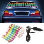 Panou egalizator luminos pentru luneta auto, rosu, 70x15 cm, cu senzor de sunet