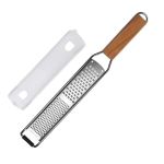 Răzătoare profesională din oțel inoxidabil cu mâner din stejar, 36,5 cm