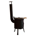 Set cuptor pentru ceaun cu cos de fum si ceaun emailat 14L, 36 cm