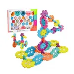 Set de construcție fulgi de zăpadă multicolor, 120 piese (3D), 3+ ani