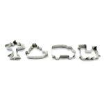 Set forme pentru decupat biscuiți cu vehicule, din oțel inoxidabil (4 buc)