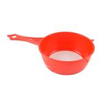 Strecurătoare roșie din plastic durabil, 19 cm, cu mâner lung – Perfect Home