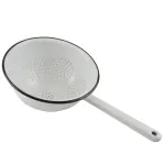 Strecurătoare emailată pentru paste Perfect Home, 22 cm, cu mâner lung