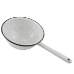 Strecurătoare emailată pentru paste, 18 cm, cu mâner lung Perfect Home