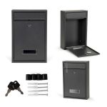 Cutie poștală Homelux antracit din oțel galvanizat, cu 2 chei și vizor