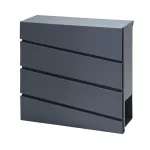 Cutie poștală Homelux din oțel galvanizat, antracit, cu suport pentru ziare