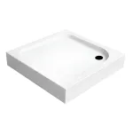 Cădiță de duș acrilică pătrată Leziter Klonberg 90x90 cm, albă, antiderapantă