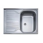 Chiuvetă bucătărie Leziter din inox 60x80 cm cu scurgător și sifon 90 mm