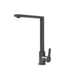 Baterie chiuvetă bucătărie Leziter Valen gri, pivot 360°, monocomandă inox