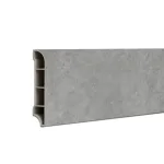 Plintă podea SPC Leziter Harbor beton gri 2400x60x12 mm, efect piatră