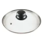 Capac universal din sticlă termorezistentă 24 cm, cu ventil și margine inox