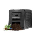 Compostor Curver E-Composter 470L cu piedestal, negru, rezistent la intemperii