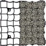 Grilă eco pentru parcare P3, 50x50x3 cm, 180 t/mp, neagră, modulară