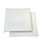 Covoraș puzzle pufos din spumă EVA, 2 piese albe 61,5x61,5x1,7 cm