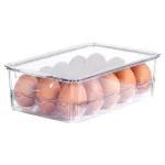 Suport ouă transparent cu capac, stivuibil, pentru 15 ouă (27x16x7,5 cm)