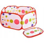 Cort pliabil pentru copii cu buline, multicolor, spațiu de joacă 90 cm (3 ani+)