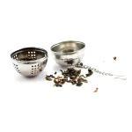 Filtru de ceai din inox 6x6 cm cu lanț și cârlig, Perfect Home